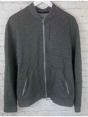 LULULEMON Men's Size XL City Sweat Bomber Jacket Heathered Gray